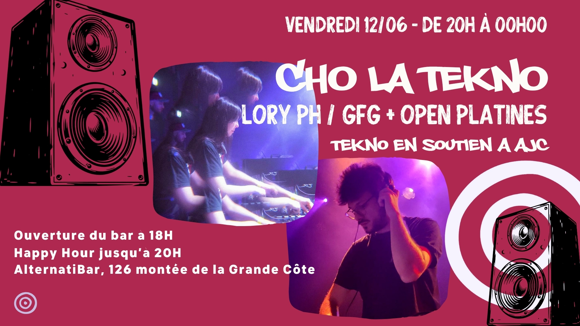 CHO LA TEKNO : DJ set Lory PH / GFG + open platines