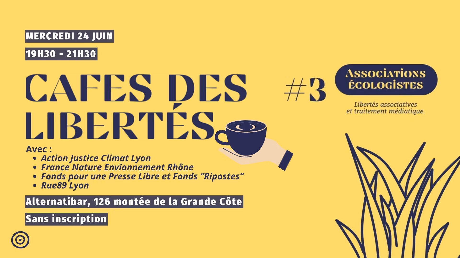 Cafés des libertés - Les association écologistes