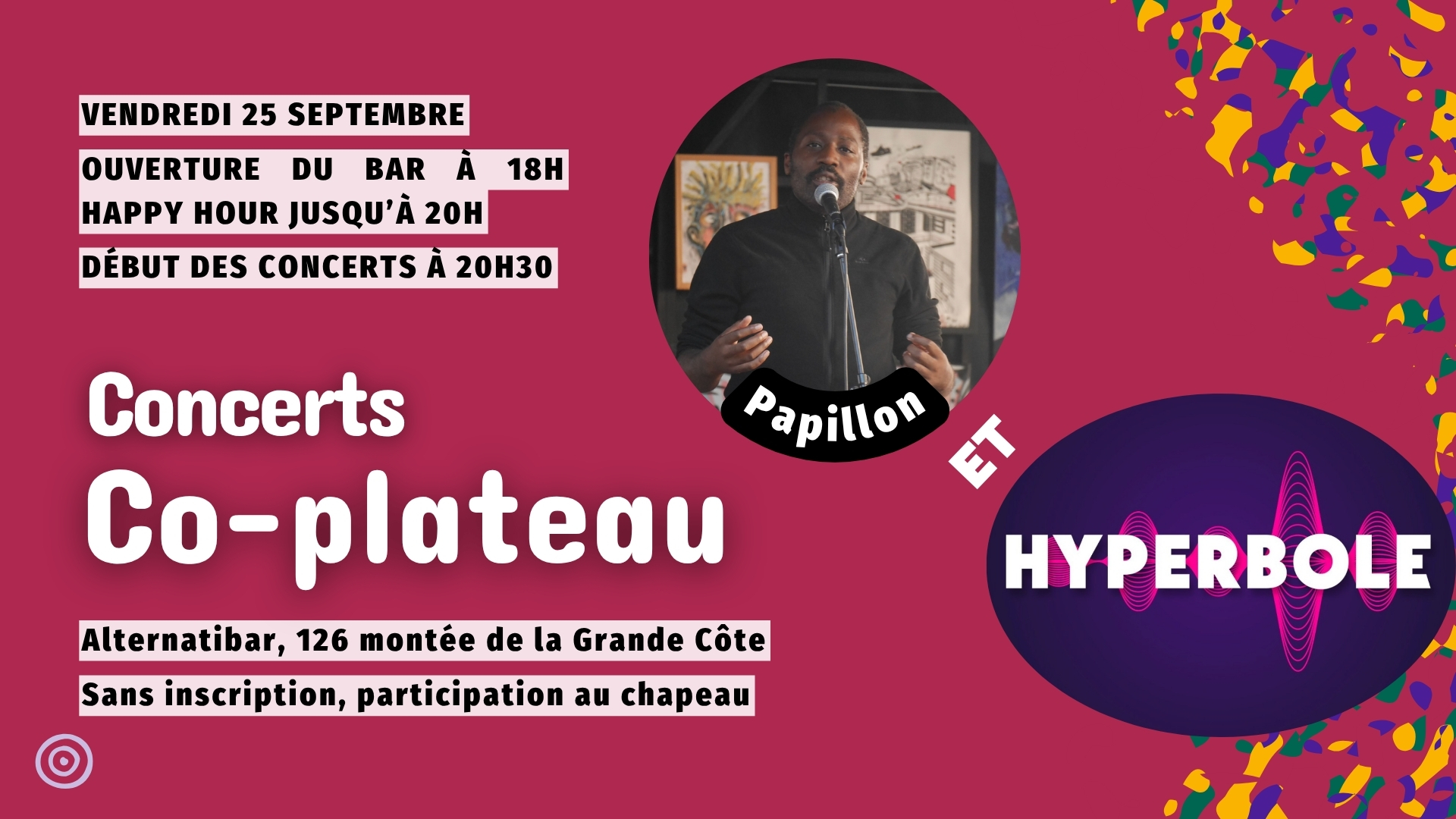 Concerts co-plateau : Papillon et Hyperbole