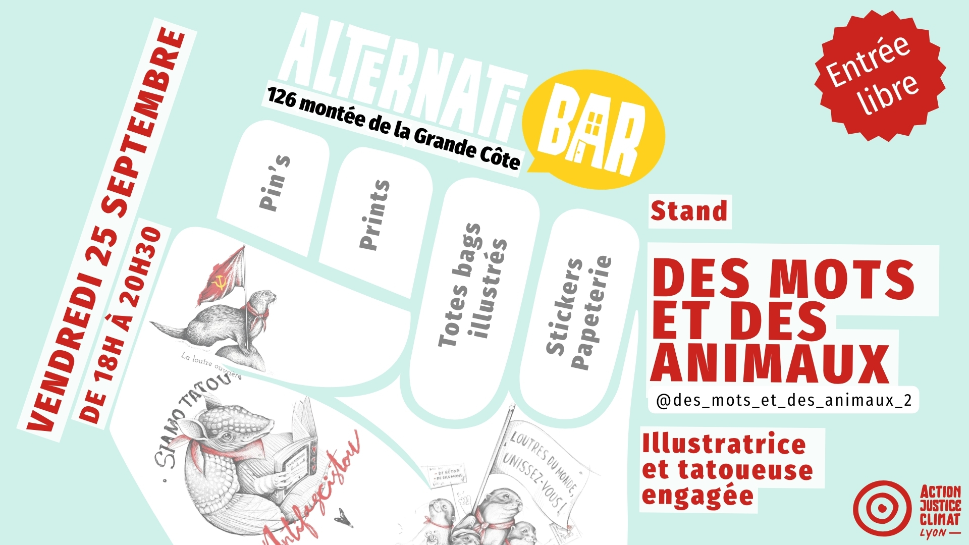 Stand Des Mots et des Animaux (illustratrice engagée)