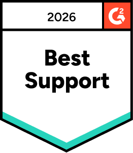 G2 Best Support badge 2026