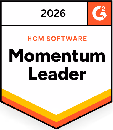 G2 Momentum Leader HCM Software badge 2026