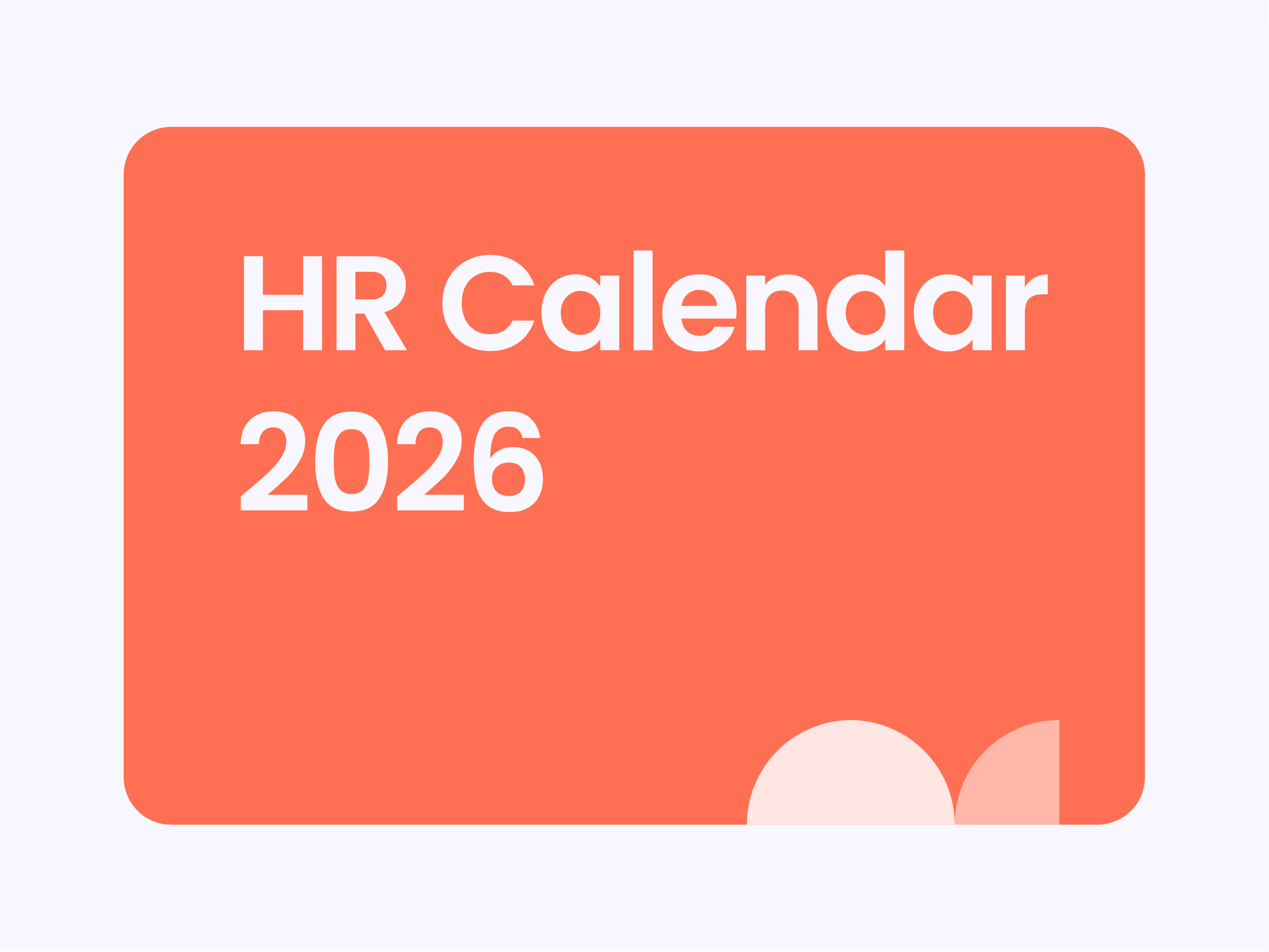 HR Calendar 2026