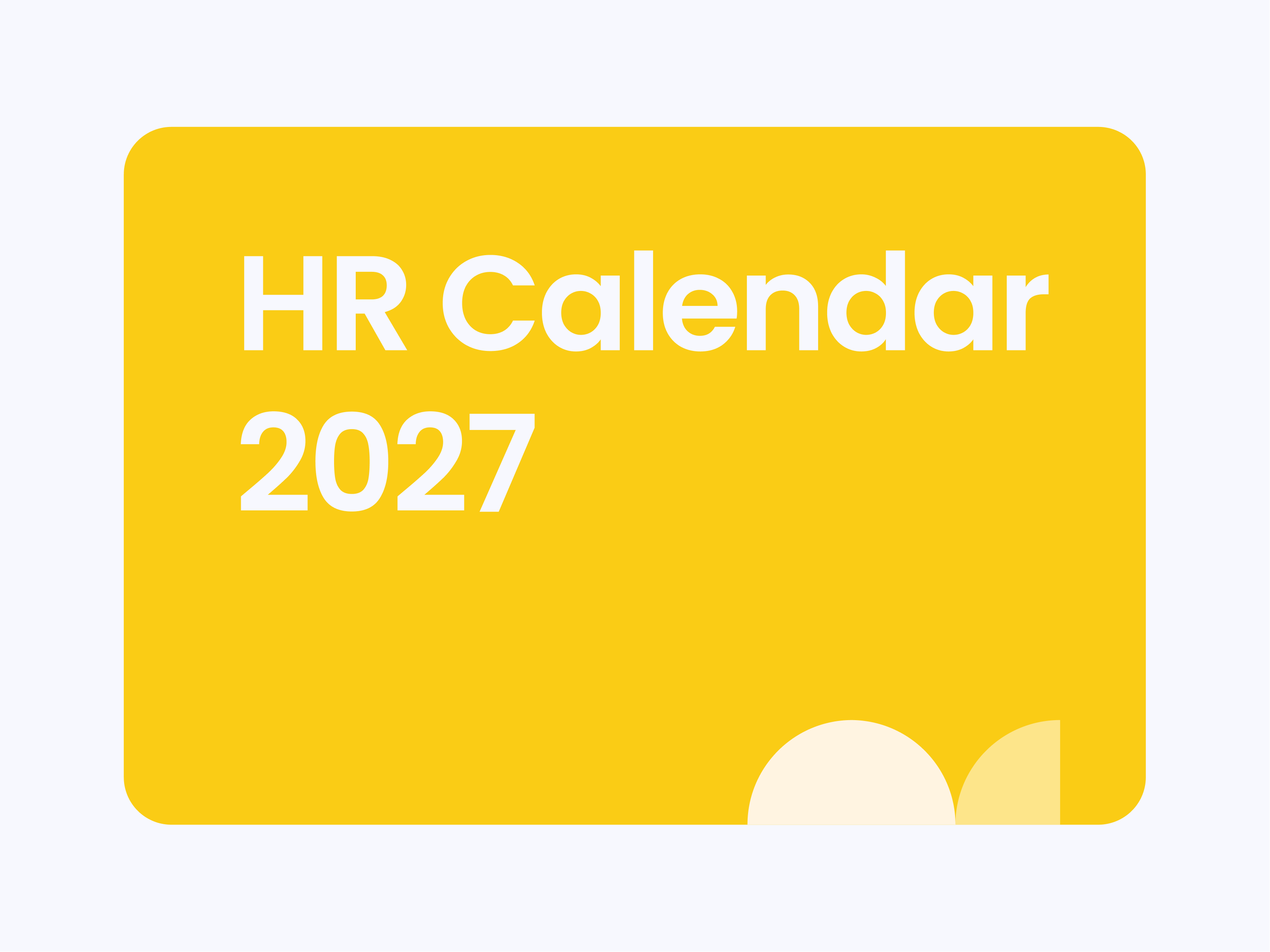 HR Calendar 2027