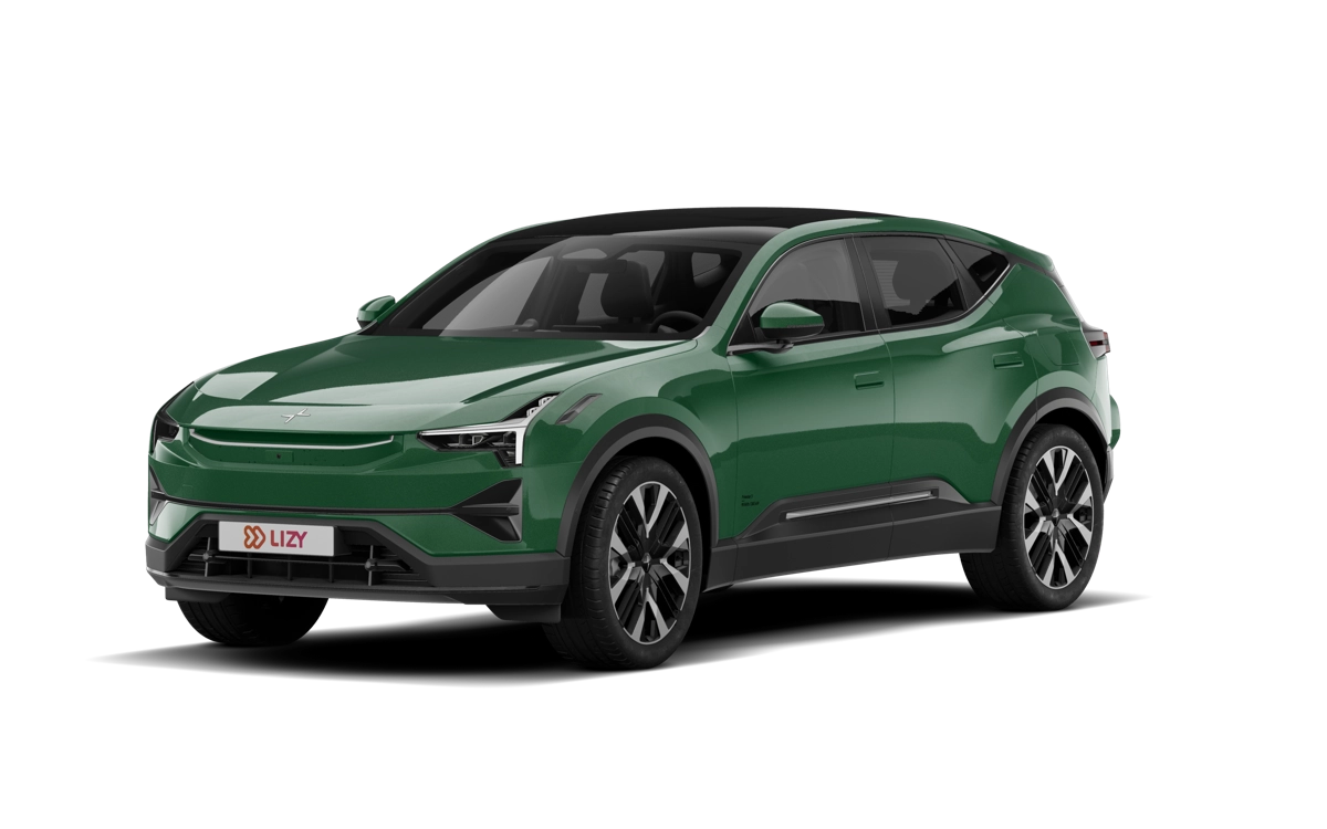 Polestar 3 Long Range Single Motor in groen, met 706 kilometer WLTP-actieradius