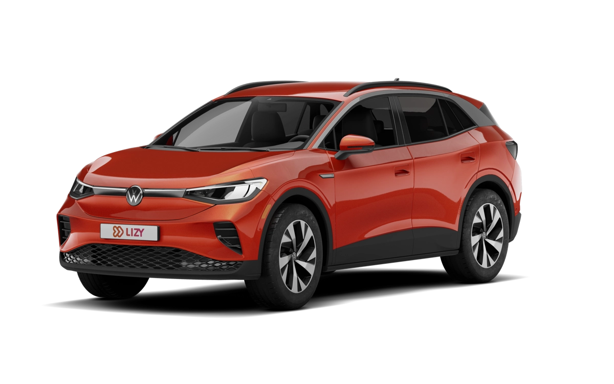 Oranje Volkswagen ID.4 die vaak zonder warmtepomp is verkocht