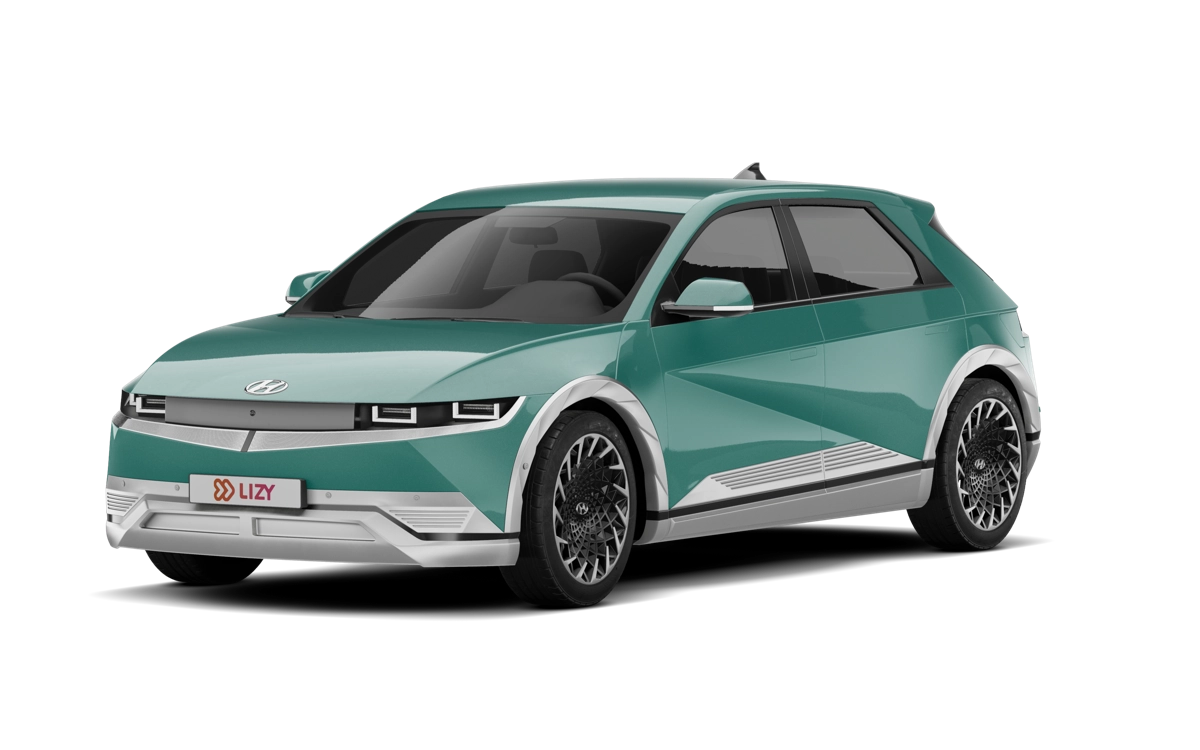 Groene Hyundai Ioniq 5 met warmtepomp afhankelijk van de uitvoering