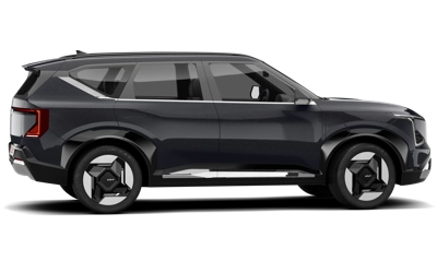 Kia EV5 grijs driekwart achteraanzicht