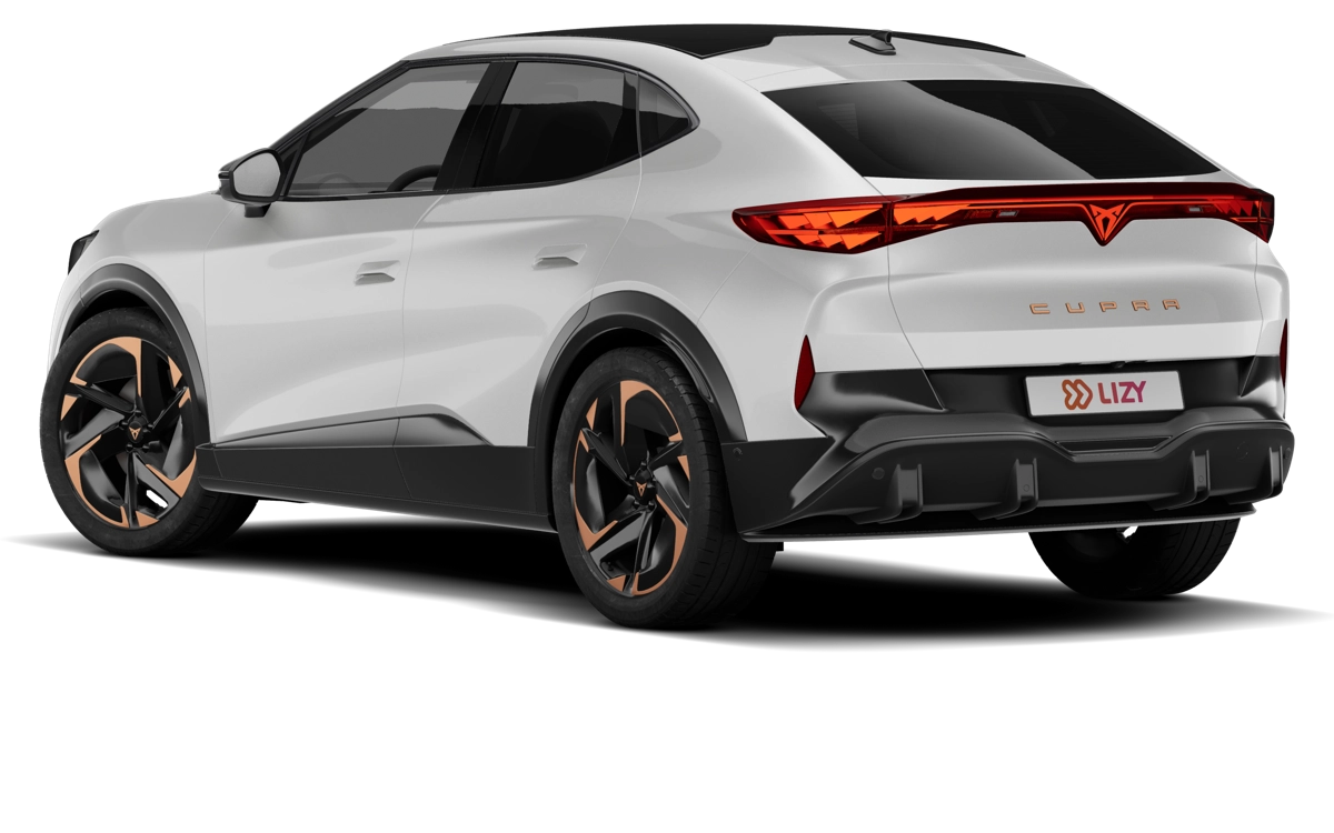 Cupra Tavascan driekwart achteraanzicht