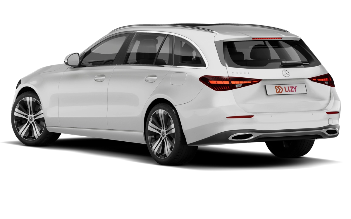 Mercedes C driekwart achteraanzicht