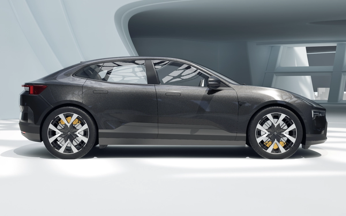 Polestar 4 zijaanzicht
