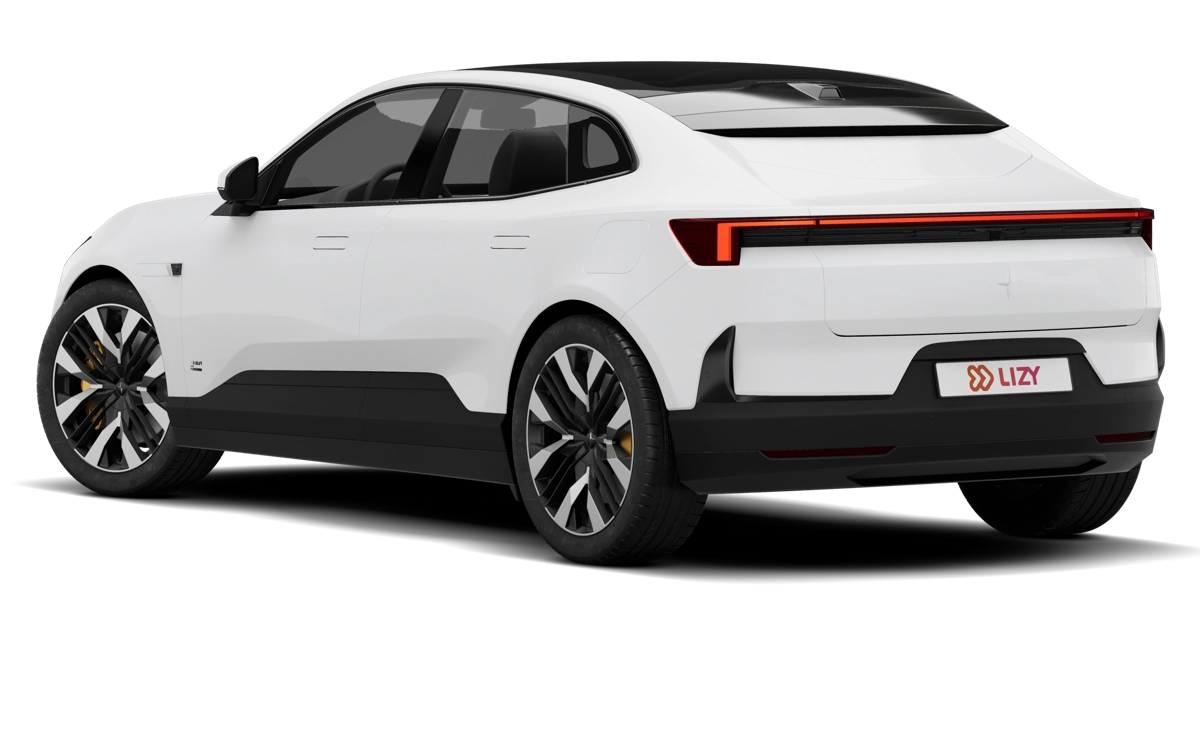 Polestar 4 driekwart achteraanzicht