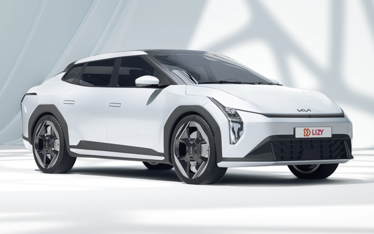 Kia EV4 driekwart vooraanzicht