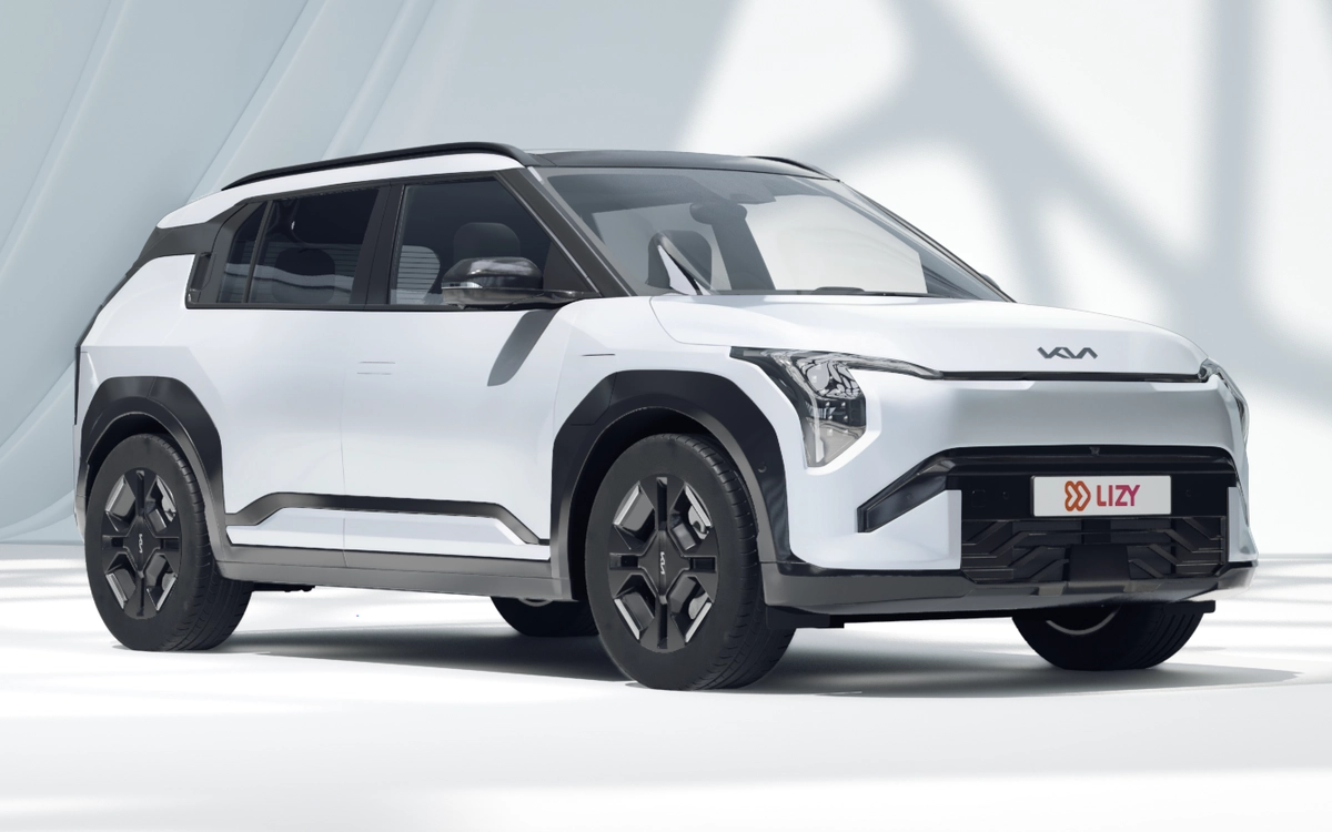 Kia EV3 driekwart vooraanzicht