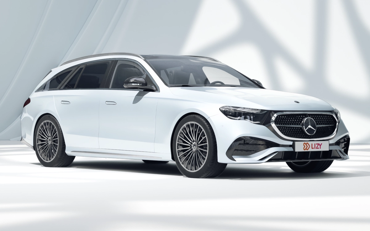Mercedes E driekwart vooraanzicht