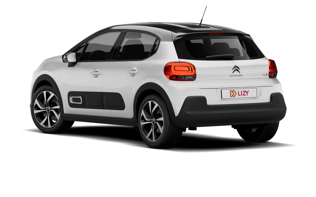 Citroën C3 driekwart achteraanzicht