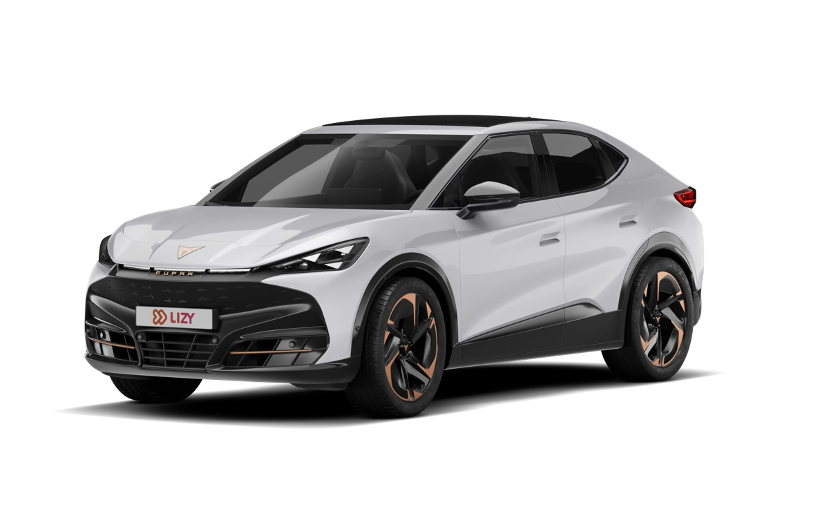 Zilvergrijze Cupra Tavascan met 540 liter bagageruimte