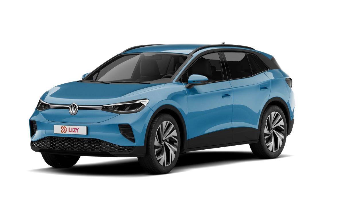 Blauwe Volkswagen ID.4 als allround elektrische auto voor zakelijk gebruik