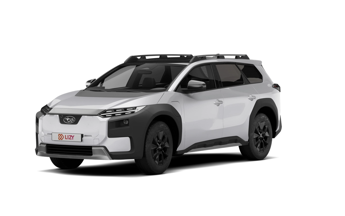 Zilveren Subaru E-Outback als ruime elektrische auto met vlakke laadvloer