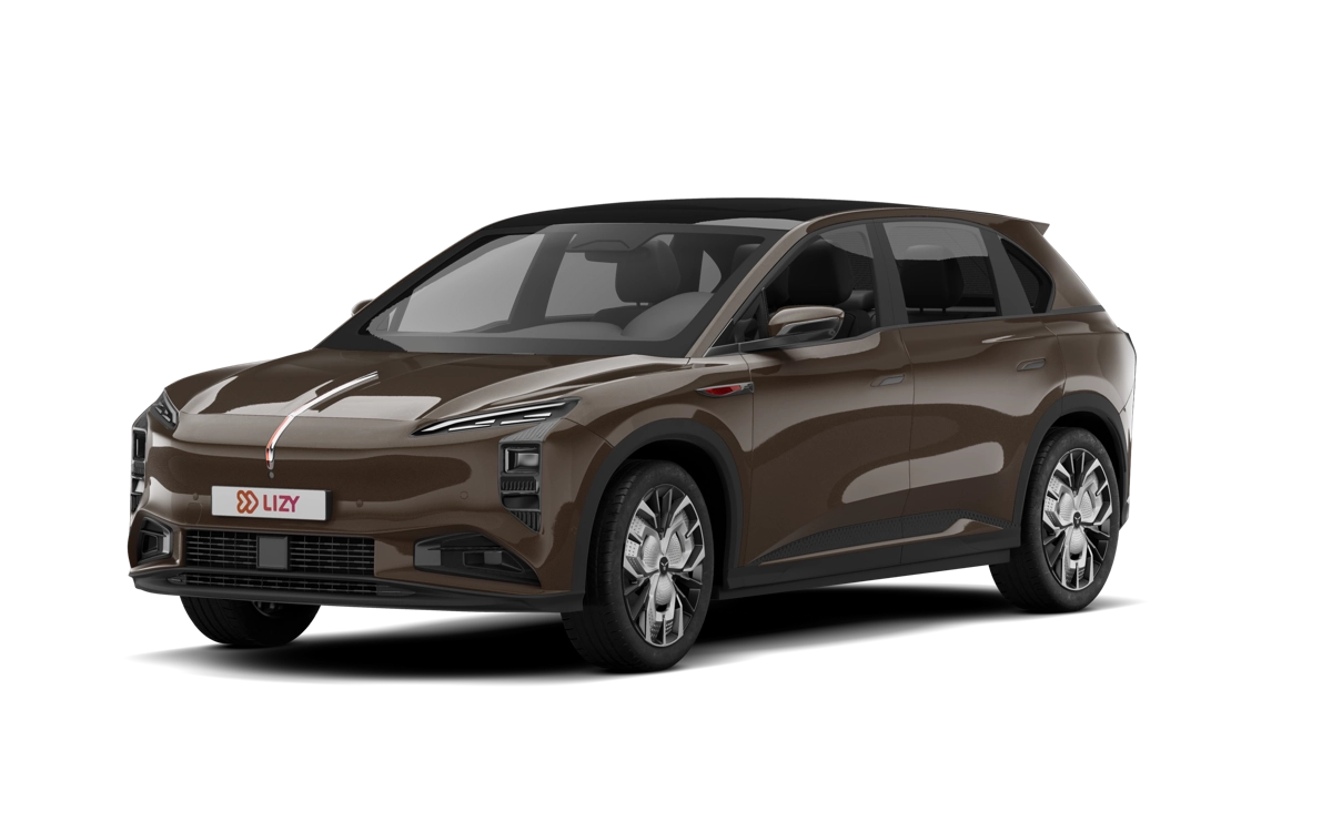 Bronzen Hongqi E-HS7 als grote elektrische auto met veel bagageruimte