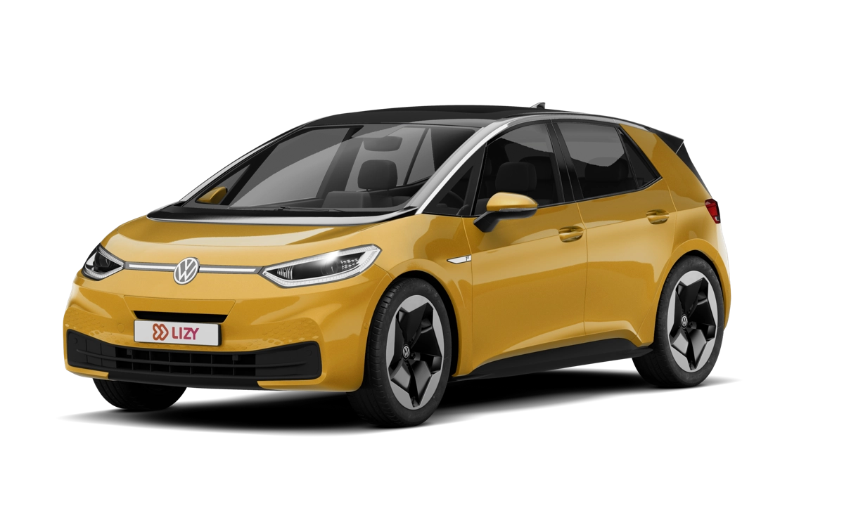 Gele Volkswagen ID.3 als betaalbare tweedehands elektrische auto