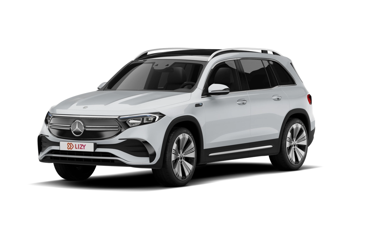 Mercedes-Benz EQB in wit, een elektrische SUV binnen een leasebudget van 700 euro