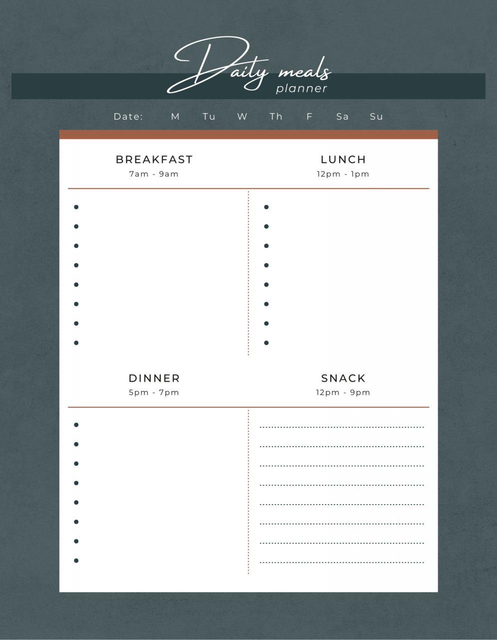 Daily Meal Planner