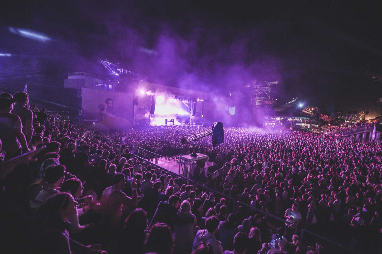 a large crowd at a concert