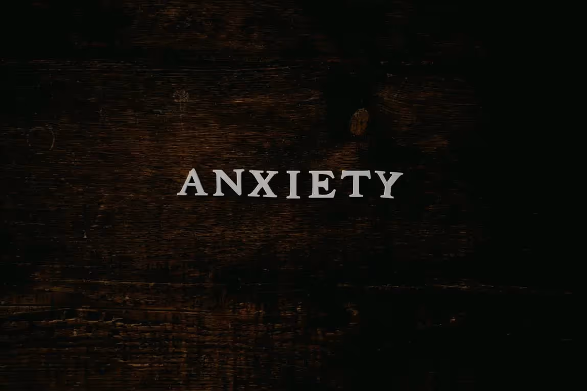 anxiety written in text