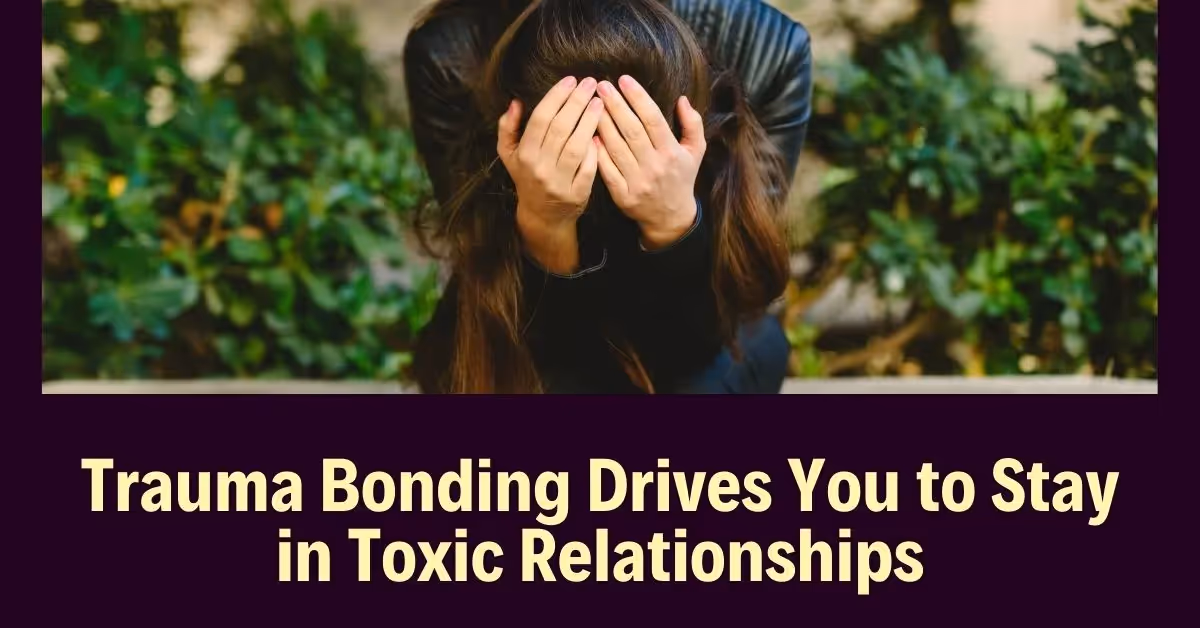 A woman feels sad and overwhelmed due to trauma bonding.