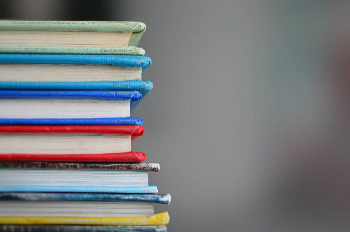 a stack of books
