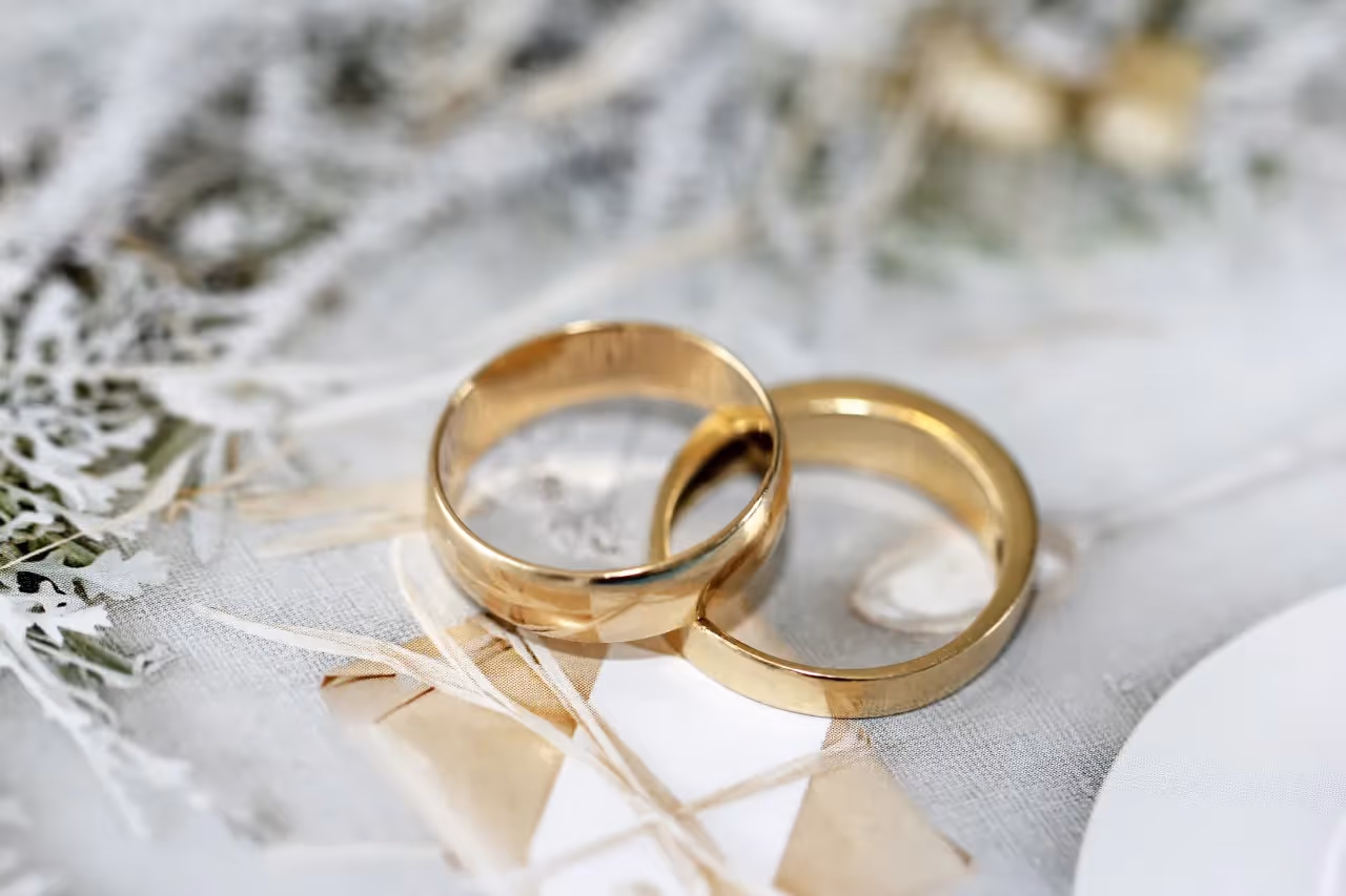 Wedding rings -- the symbol of a union