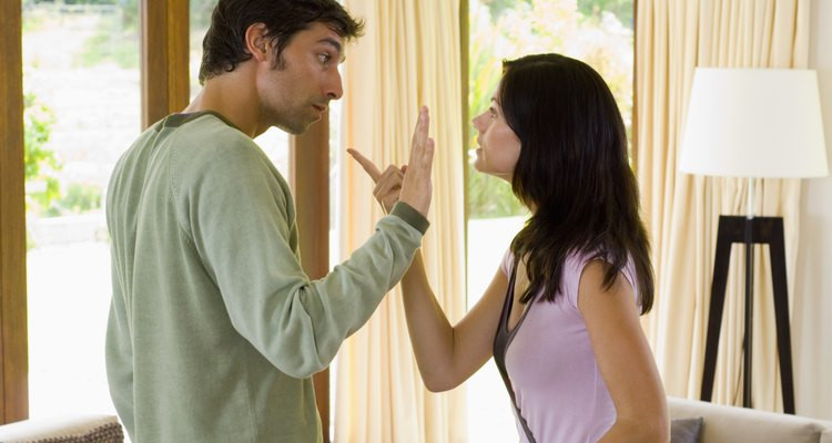 A man and a woman in an argument.