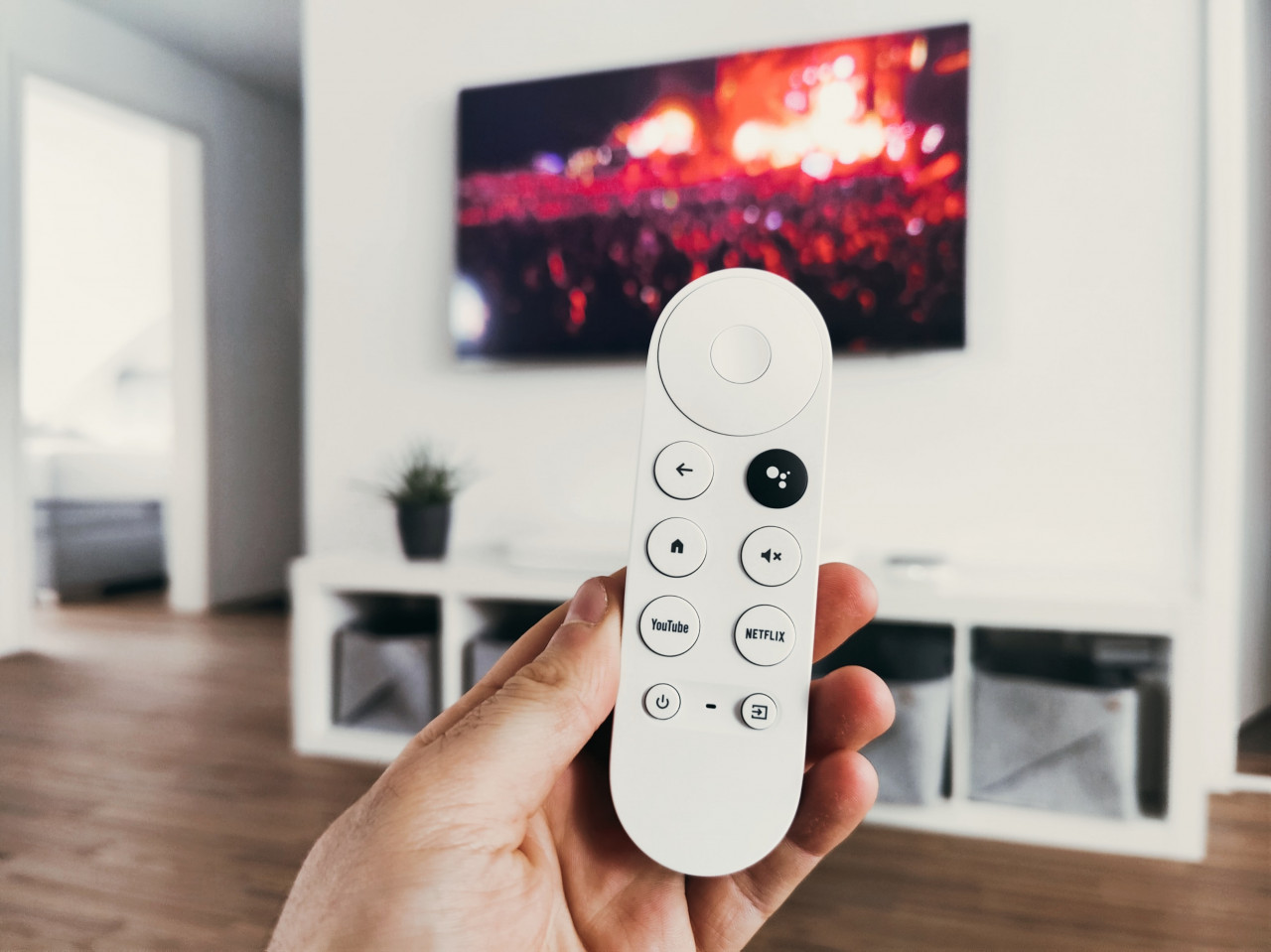 The remote control of a tv.