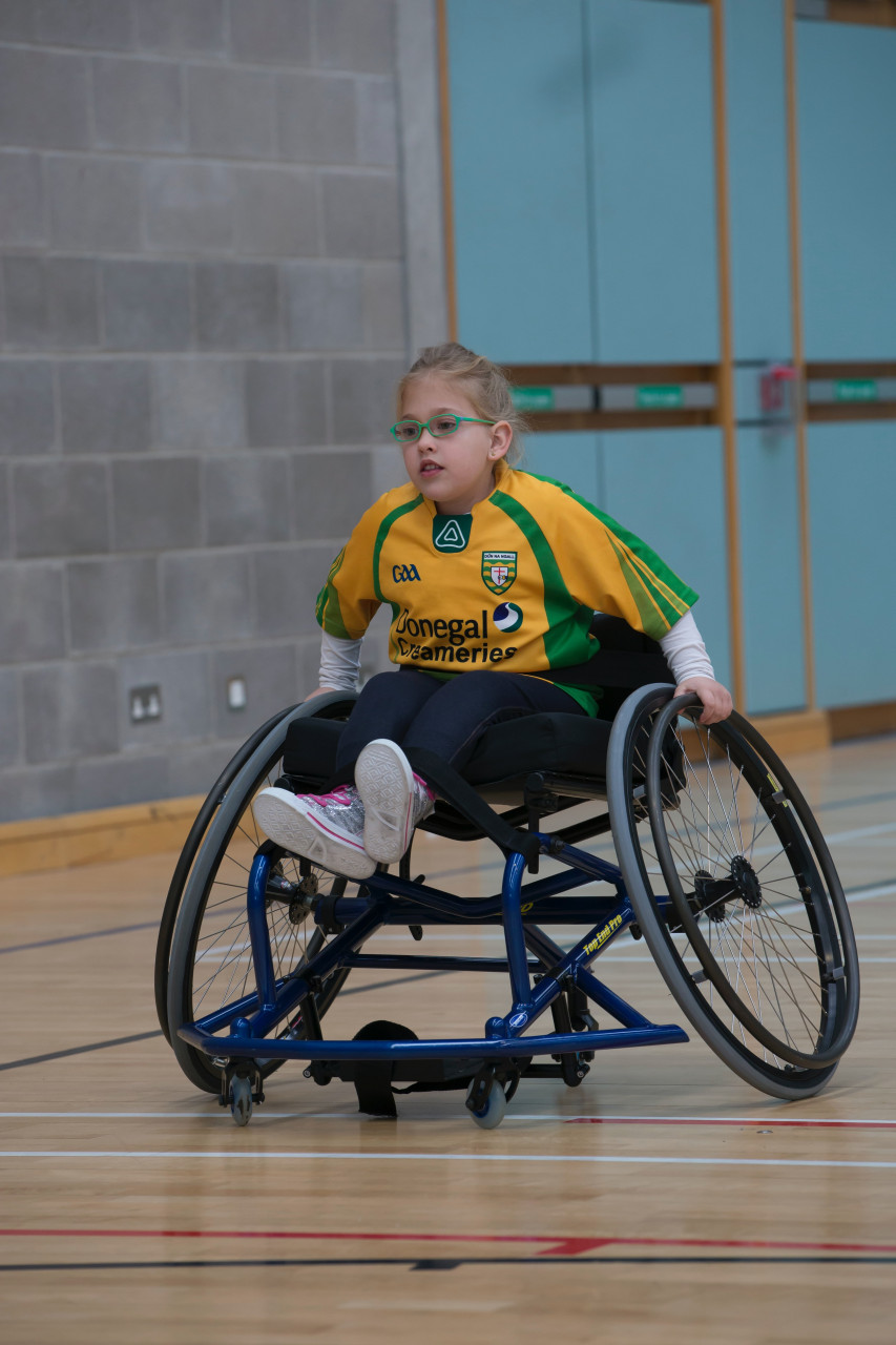 A disabled girl participating in sports.
