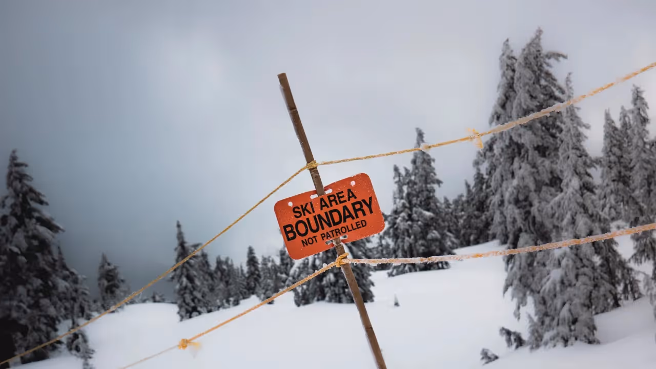 A ski area boundary.