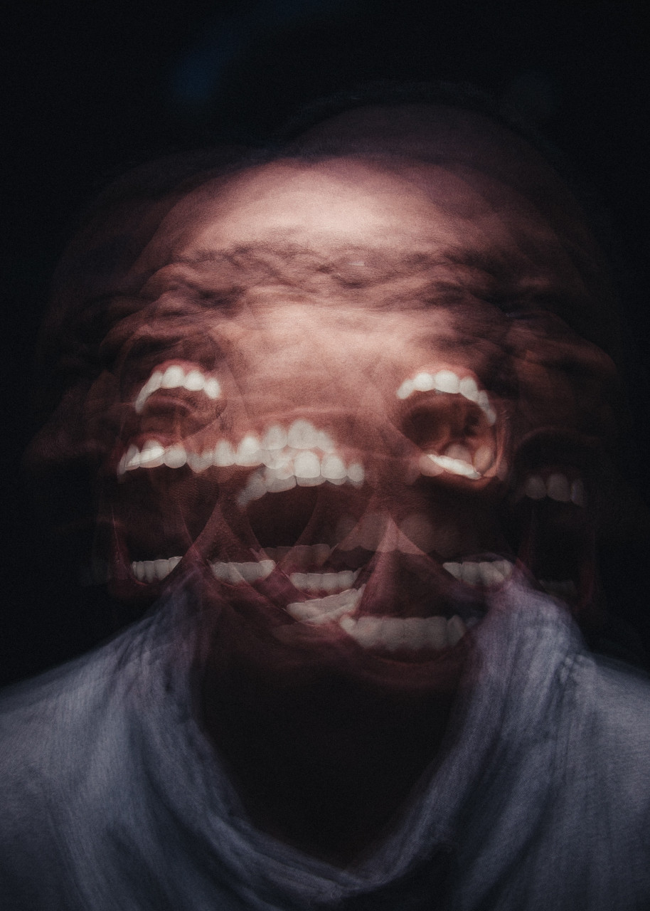 Afterimages of an angry person.