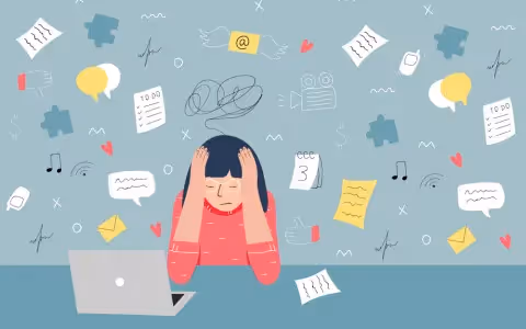 Person stressed about work