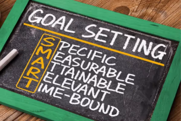 A sign about setting goals