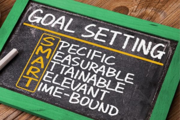 A sign about setting goals