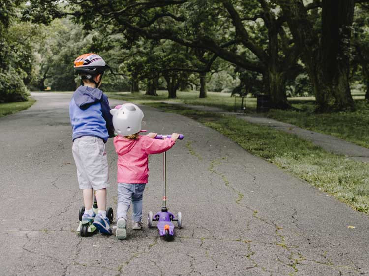 two kids playing together