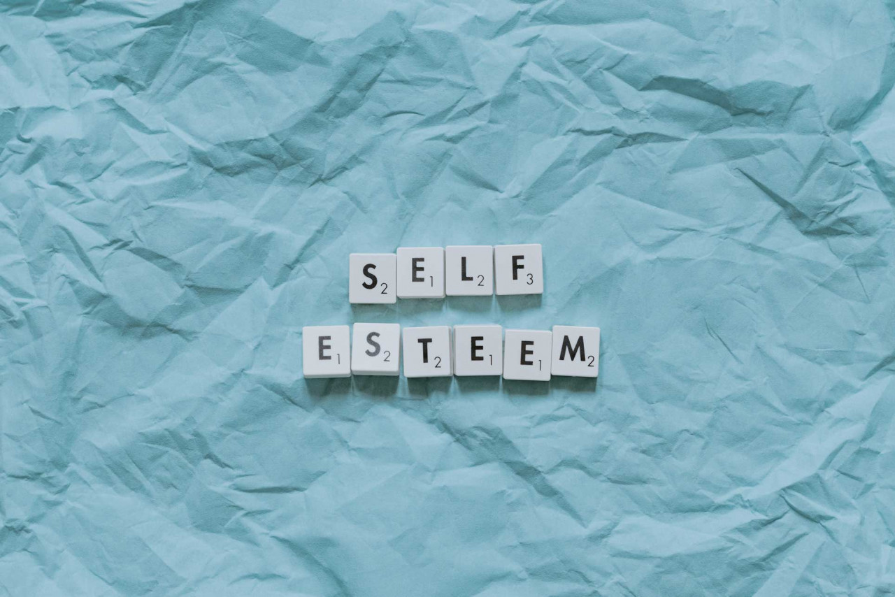 tiles that spell out self esteem