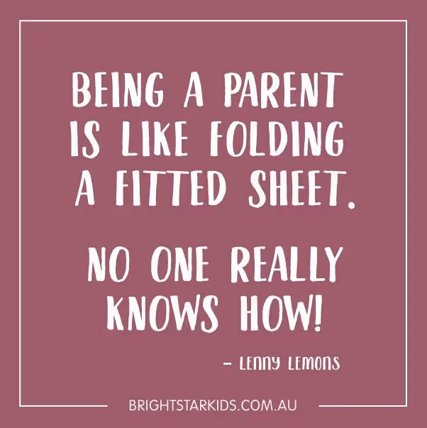 being a parent is life folding a fitted sheet