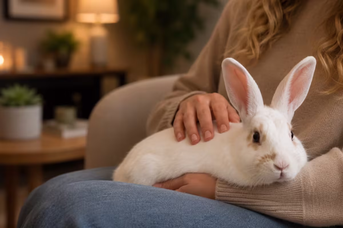 Animal-assisted therapy with a therapy rabbit