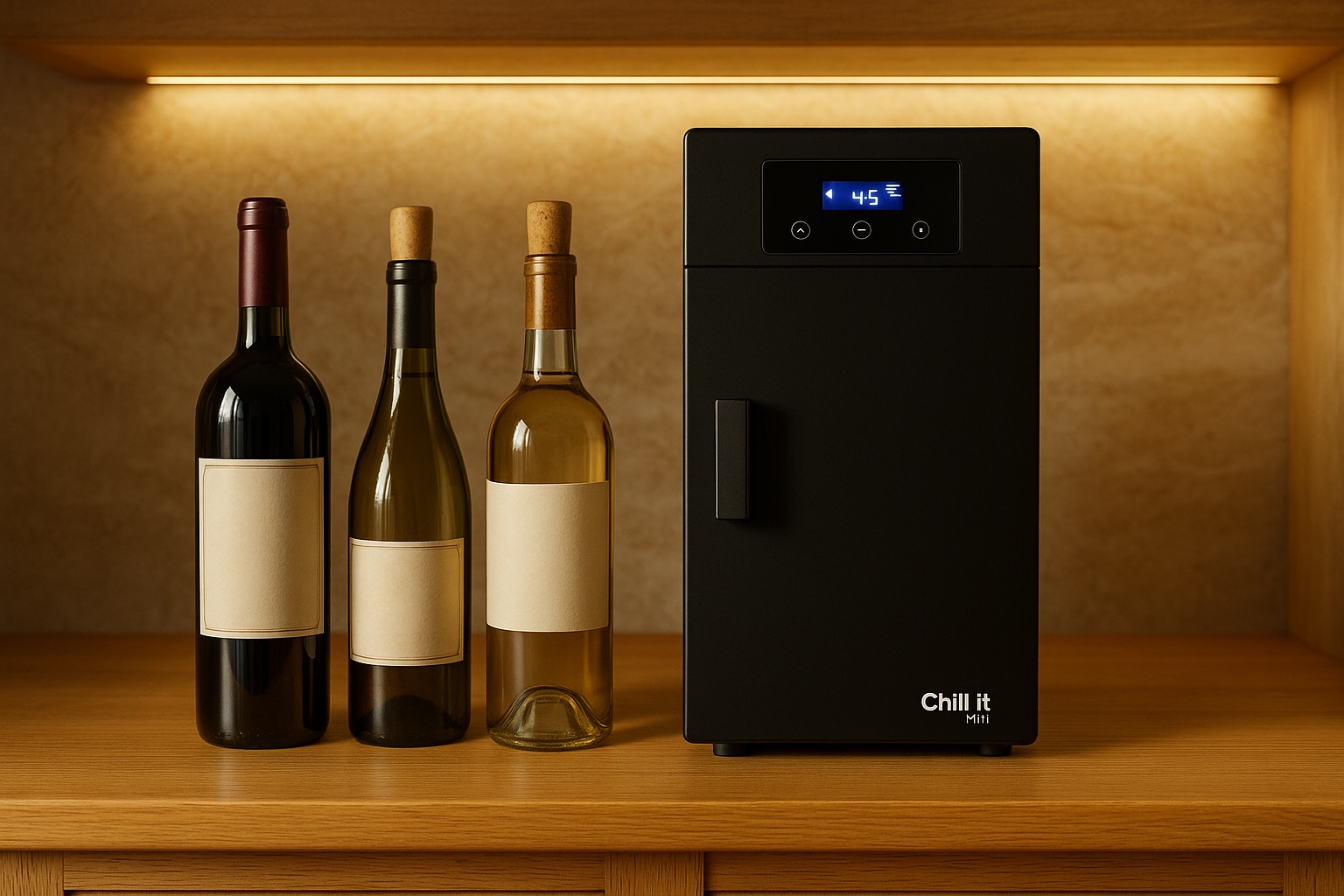 Máquina Chill It Wine instalada en un restaurante junto a la cava de vinos