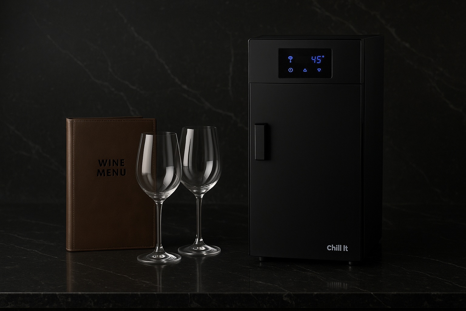 Máquina Chill It Wine instalada en un restaurante junto a la cava de vinos