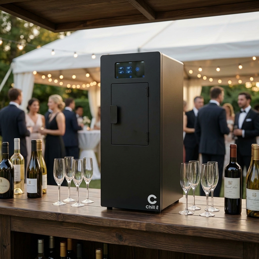 Máquina Chill It Wine instalada en un restaurante junto a la cava de vinos