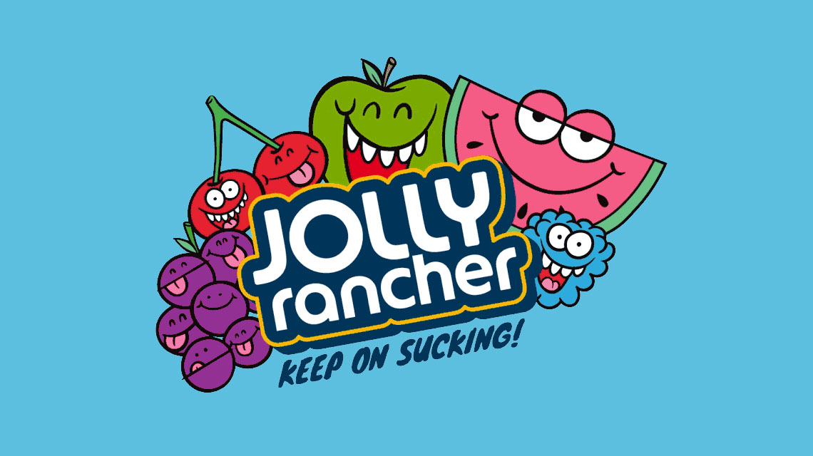 Jolly Rancher Logo on blue
