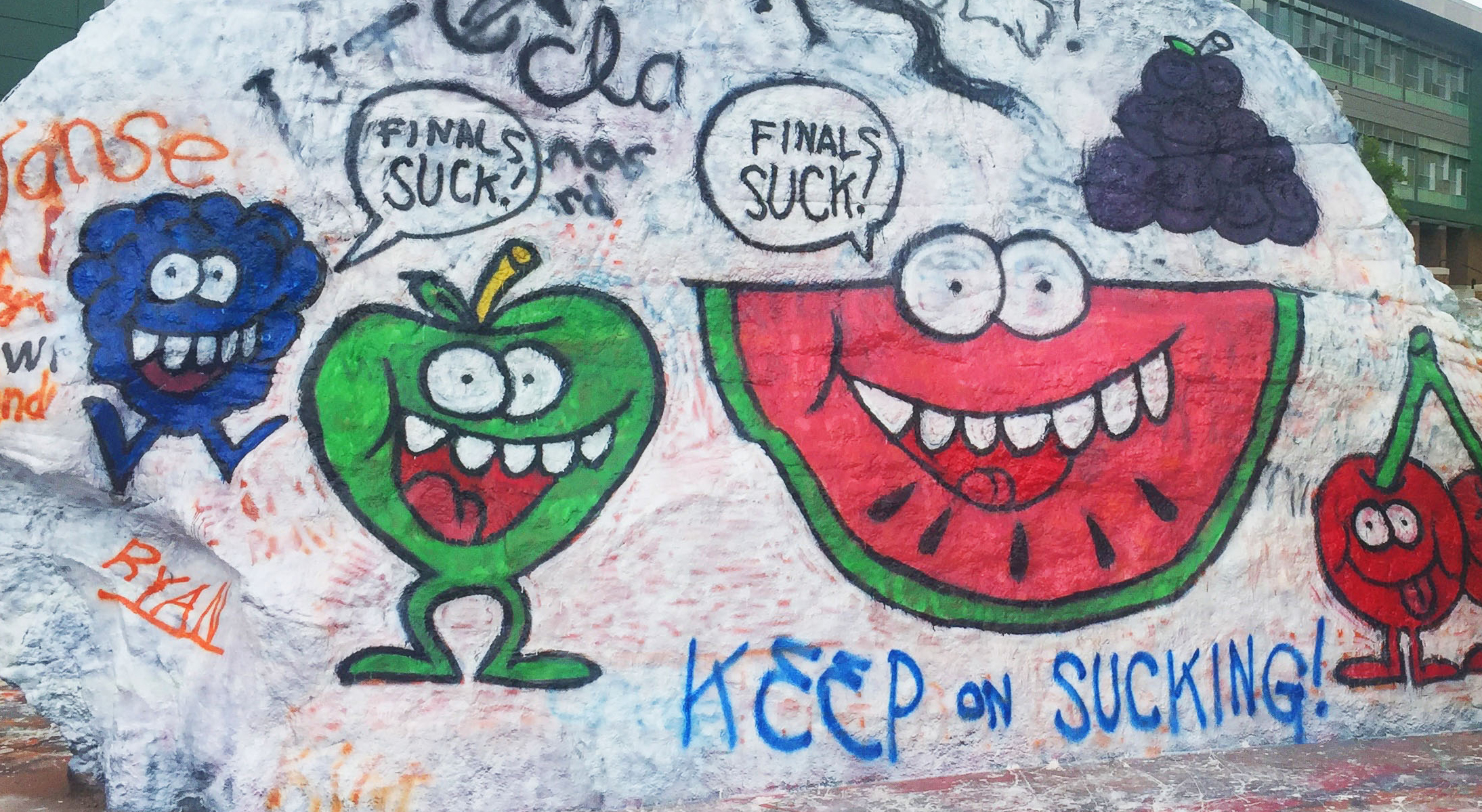 Jolly Rancher rock spray painted