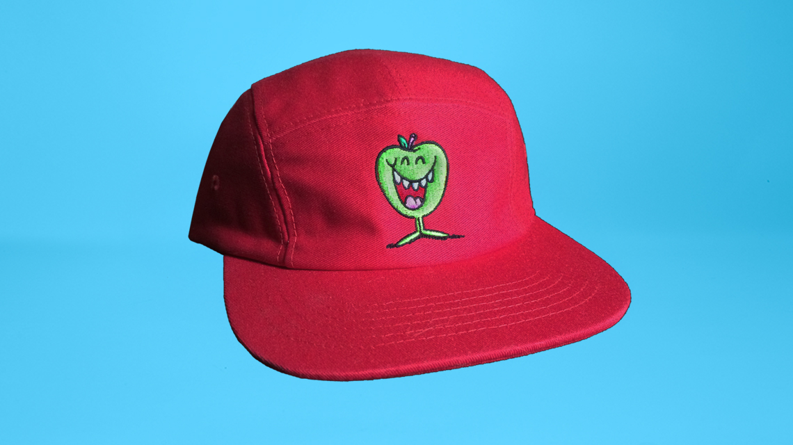 Jolly Rancher hat with apple